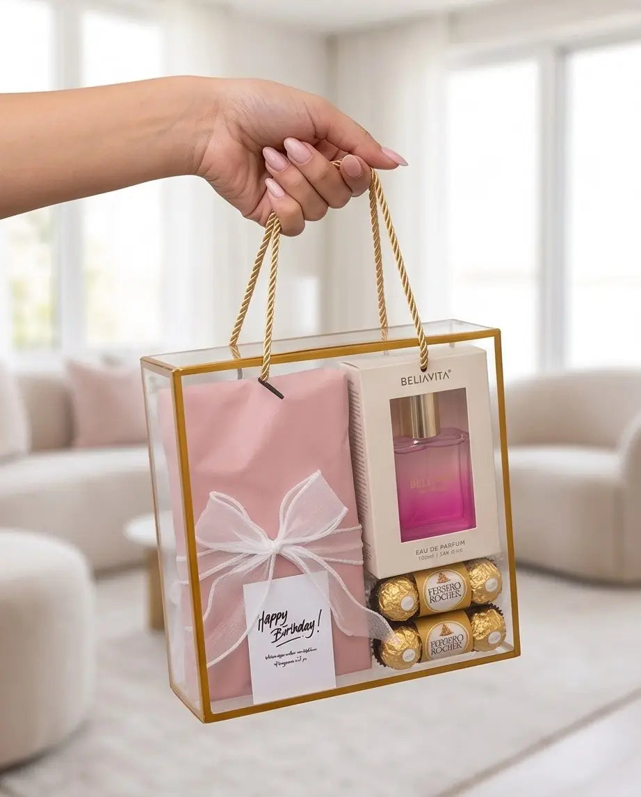 Luxury Perfume & Ferrero Birthday Hamper